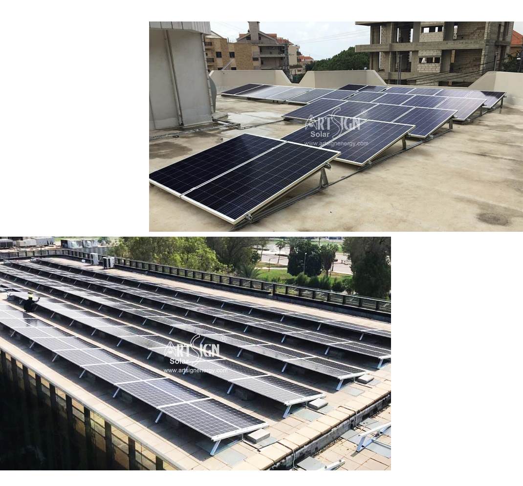 Flat roof solar mounting
