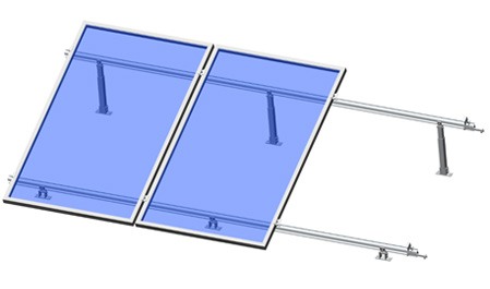 Solar panel flat roof mounting system