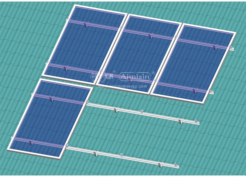 Structures de montage solaires sur toit en tuiles