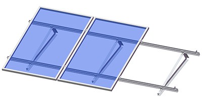 Système de montage de panneaux solaires sur toit plat