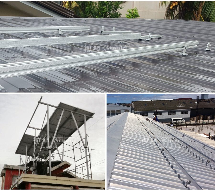 crochet de toit en acier inoxydable supports de montage solaires