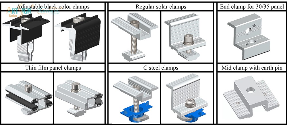 Pinces pour système de montage solaire