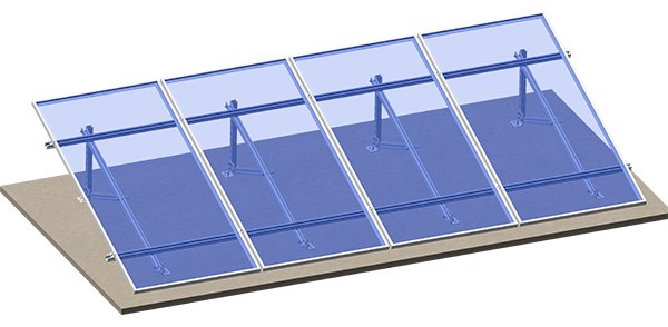 Ballast triangulaire solaire pour toit plat