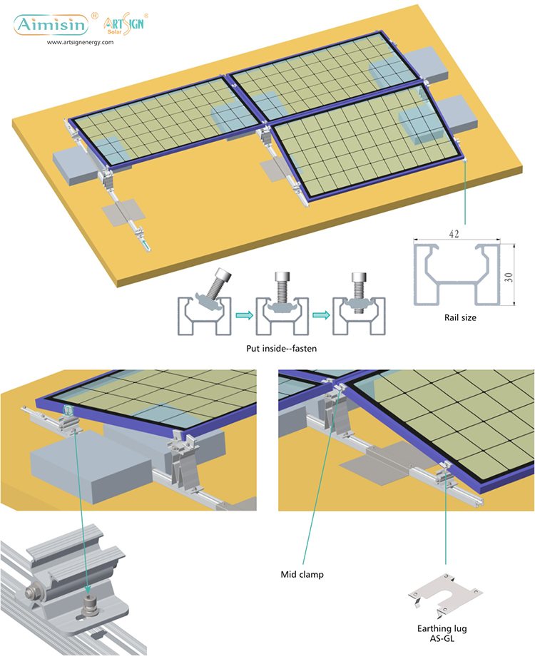 solution de montage solaire lestée