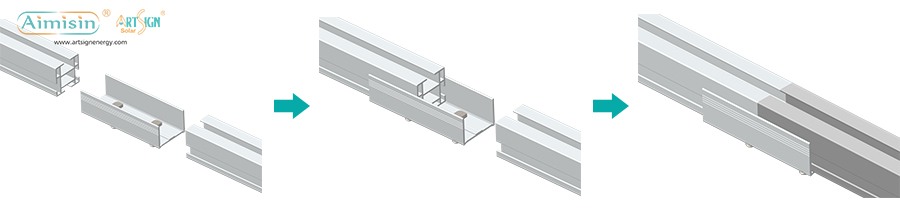 Fabricant de rails solaires de toit durables ART SIGN