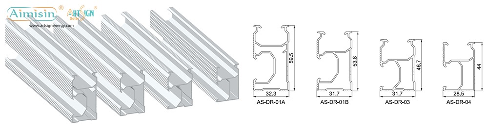 ART SIGN Supports de montage solaire pour toit en tuiles inclinées