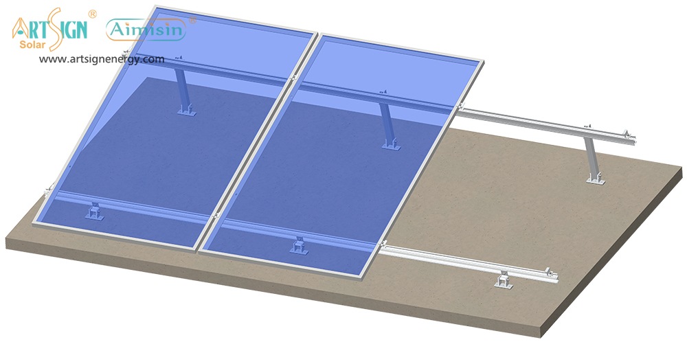 Pre-assembled adjustable solar mounting kits