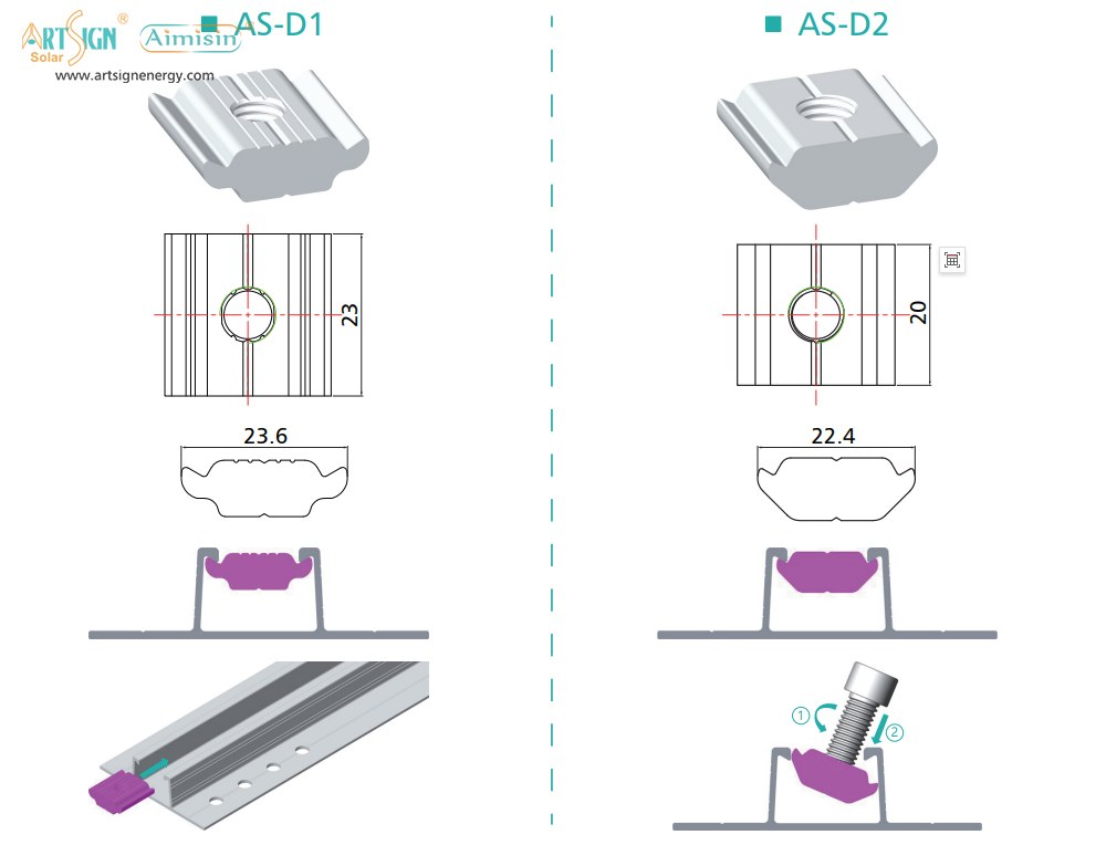 ART SIGN rail less solar racking AS-AU-R01