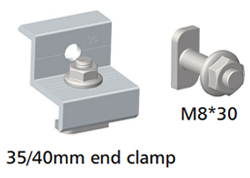 ART SIGN solar mount system end clamps