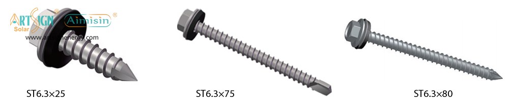 ART SIGN Solar roof mounting brackets AS-RH-21 screws ART SIGN Solar roof mounting brackets AS-RH-21 screws