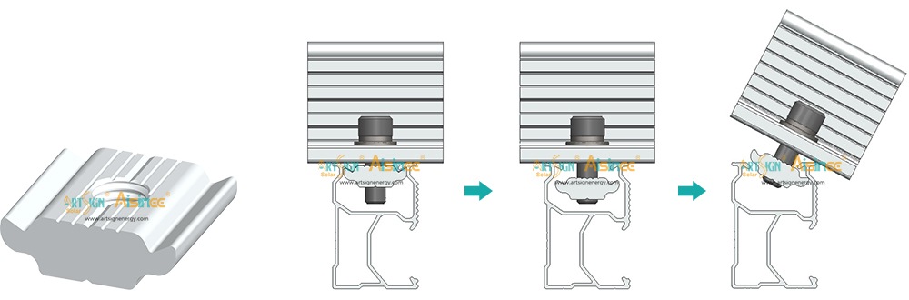 ART SIGN Mounting rails for solar panels D rail AS-DR-03