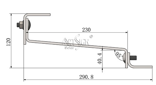 china solar roof hook AS-RH-12H