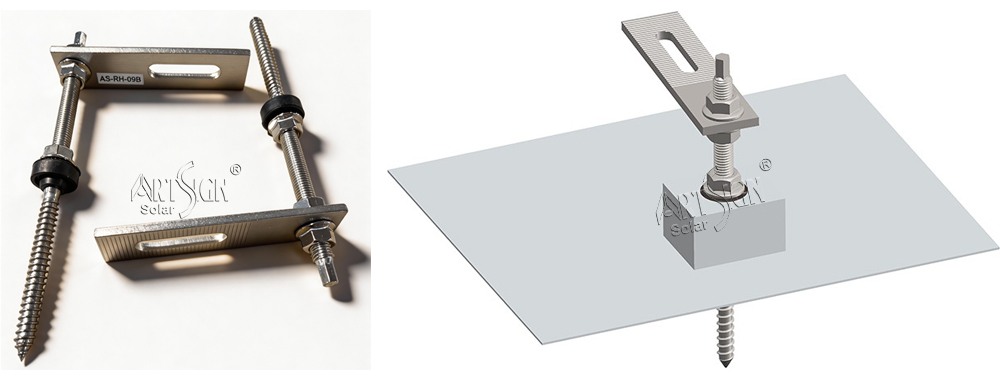 Solar mounting tile roof hook