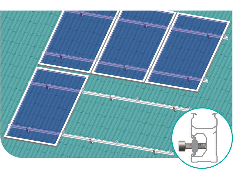 Panneau solaire supports de toit pour tuiles 