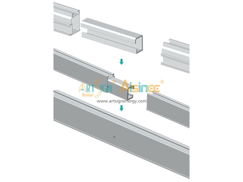 Kit de jonction C rail 01# pour montage sur rail solaire