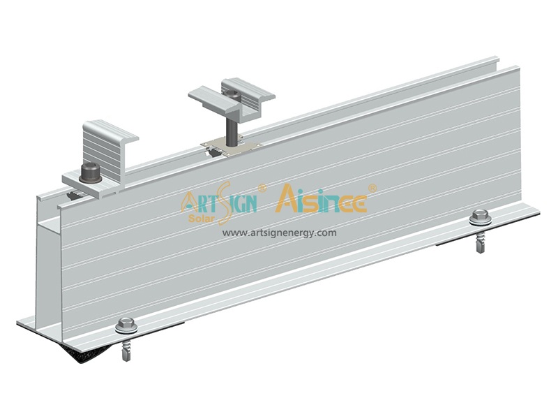 Panneau photovoltaïque solaire sur mini rail en aluminium DR 07C#