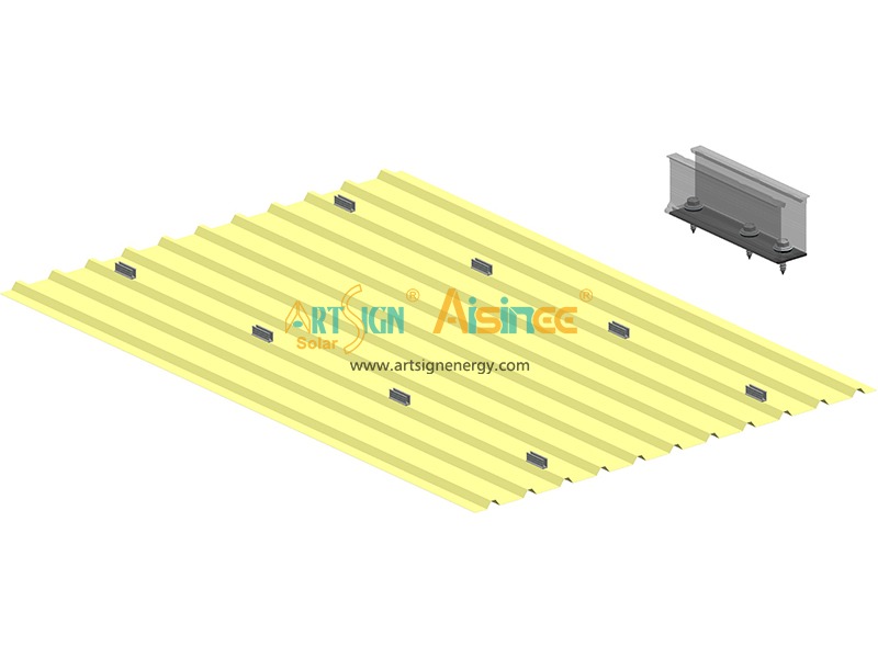Rail solaire miniature anodisé sur mesure pour système de montage solaire sur toiture métallique | ART SIGN