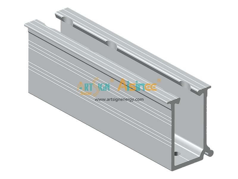 Rail solaire miniature anodisé sur mesure pour système de montage solaire sur toiture métallique | ART SIGN