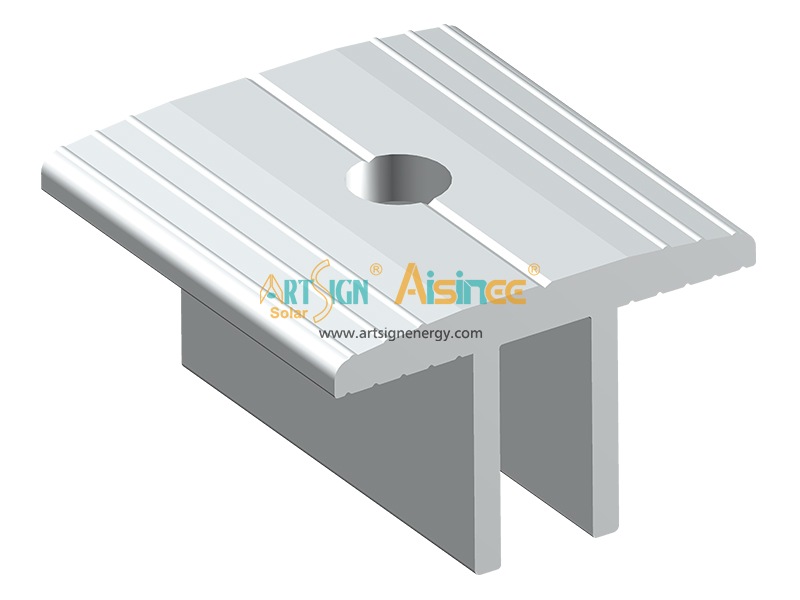 Collier de serrage central en aluminium pour la fixation de panneaux solaires certifié CE | Art Sign