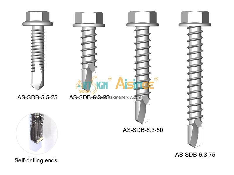 vis autotaraudeuses en acier inoxydable M6.3 séries