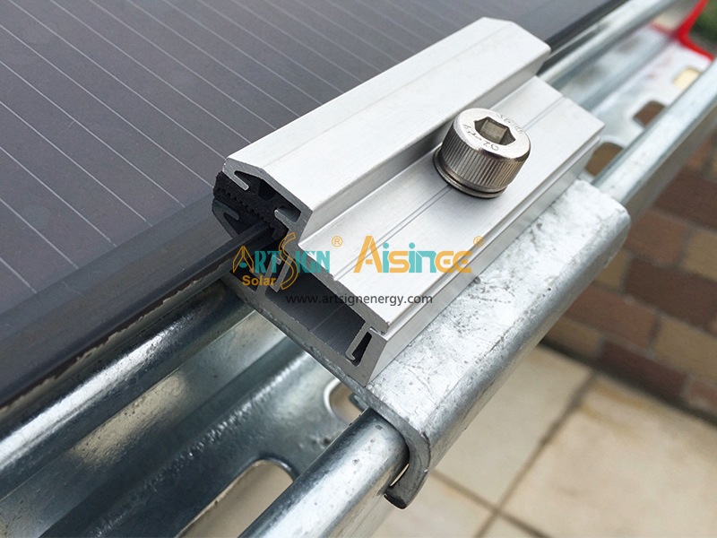 Pince en aluminium extrudé pour panneaux solaires à couches minces sans cadre | Art Sign