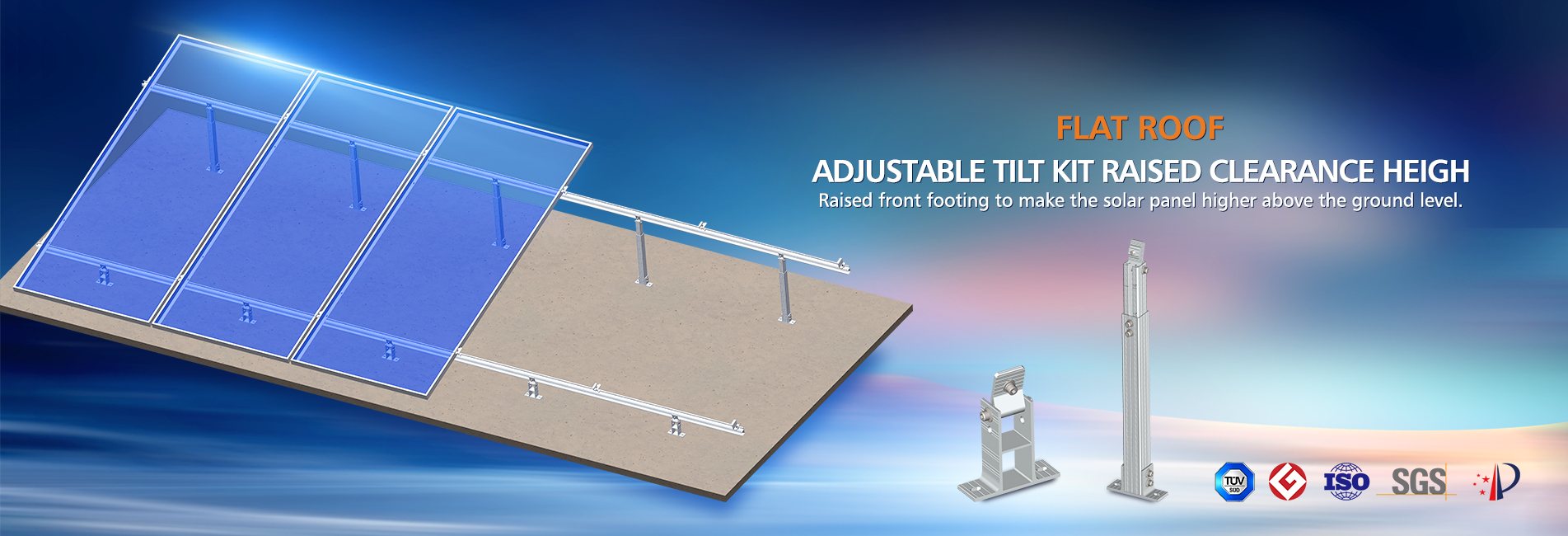 Higher angle degree solar mounting