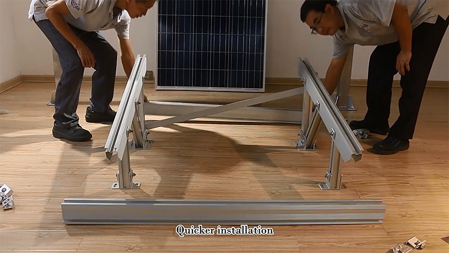 Installation de montage au sol solaire