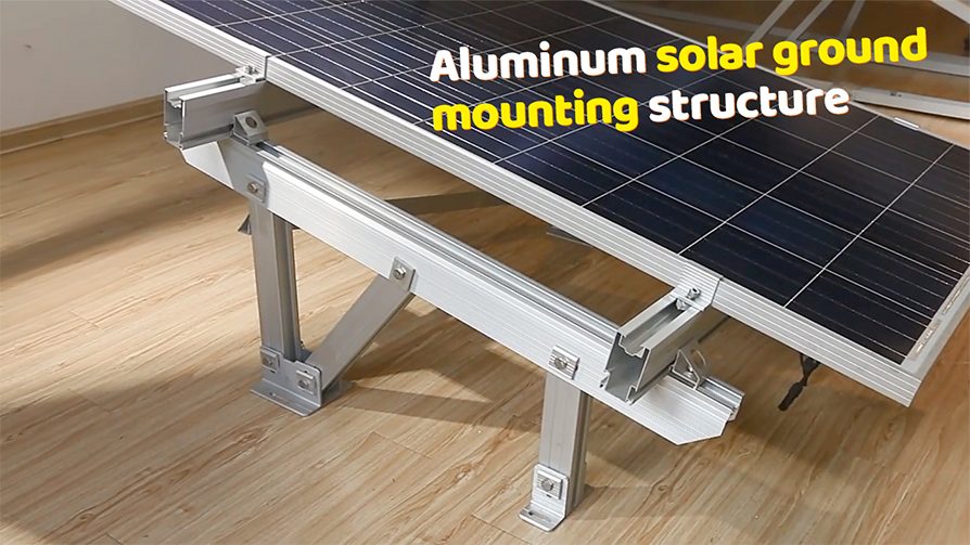 Meilleur vendeur support de montage solaire en aluminium anodisé facile à installer pour le sol