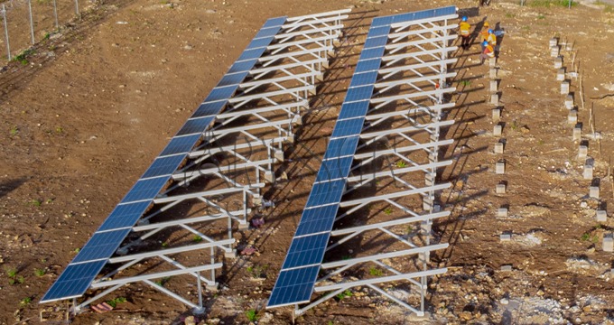 Projet de support solaire au sol entièrement en aluminium en Tanzanie