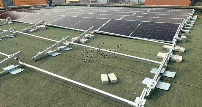 Système photovoltaïque lesté pour toit plat de 30kW en Côte d'Ivoire | Art Sign