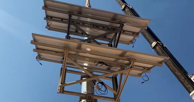 Structure pv solaire de poteau CCTV d'autoroute