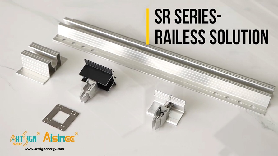 Rails de montage solaires en aluminium pour panneaux photovoltaïques à prix d'usine